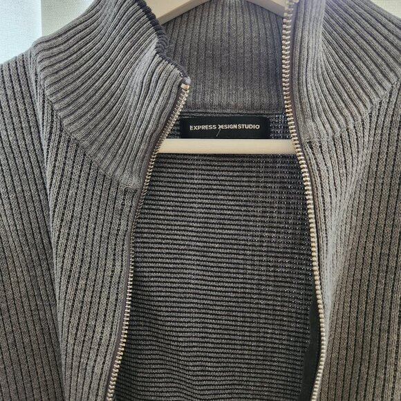 Ribbed zip up sweater vintage - Picture 2 of 3